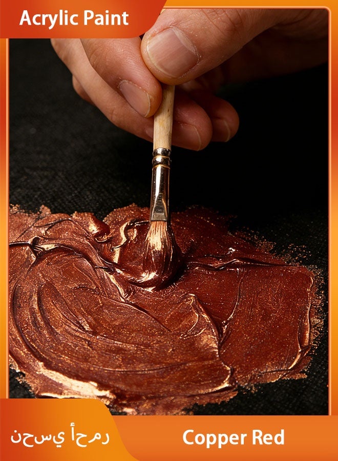 Acrylic Paint 10.14 oz Acrylic Paint, Copper Red, with Pearlescent Finish. Portable Paint Refill Pack. - Image 1